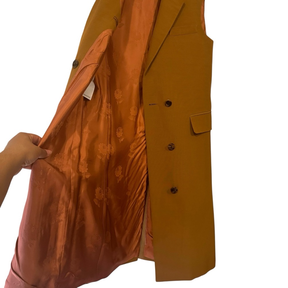 NWOT!! Gucci Long Faile Tan Womens Vest Waistcoat Size 38 - Picture 3 of 12
